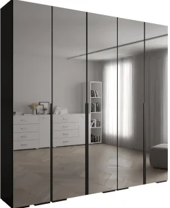 Szafa ubraniowa INOVA 1 L 2,5SZ czarny+czarny
