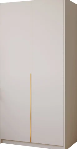 Szafa uchylna z drążkiem i półkami 100 cm ASAN kaszmirowa