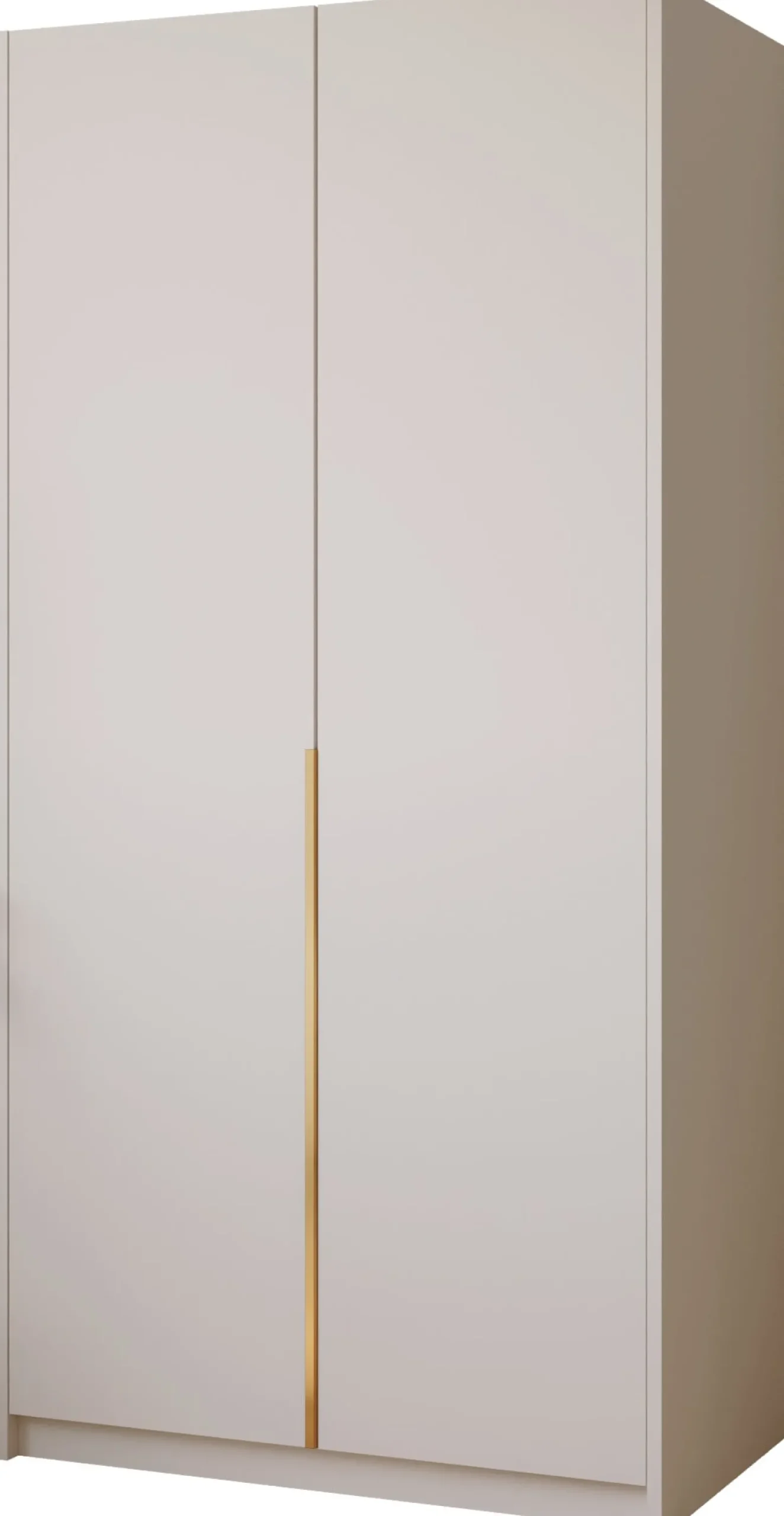 Szafa uchylna z drążkiem i półkami 100 cm ASAN kaszmirowa