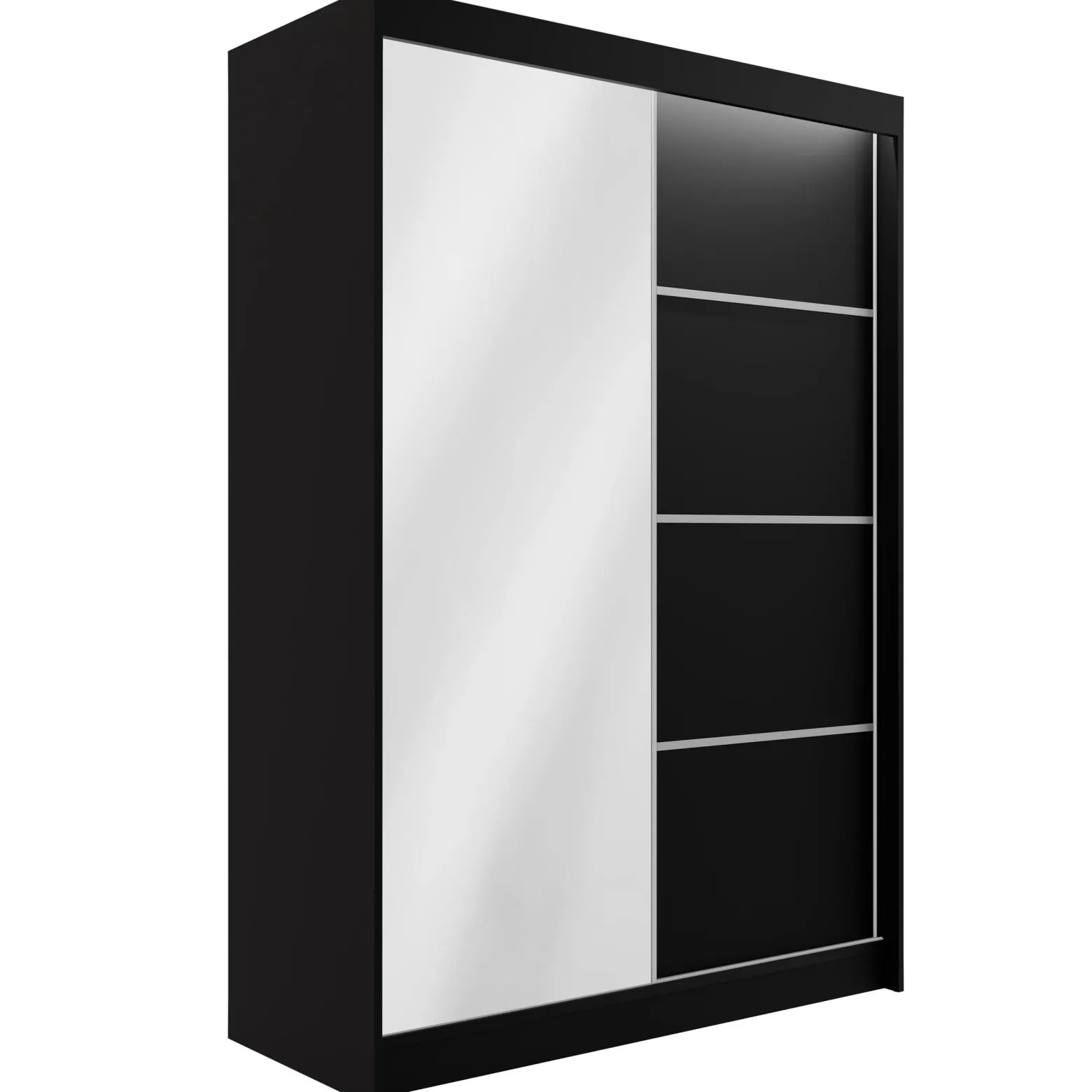 Szafa z drzwiami przesuwnymi i LED PAOKI 120 x 215 cm