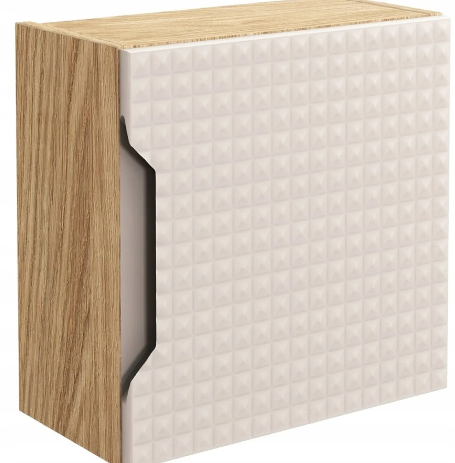 Szafka Łazienkowa 35 cm BEŻOWA KWADRAT Wisząca MDF 3D LUXOR