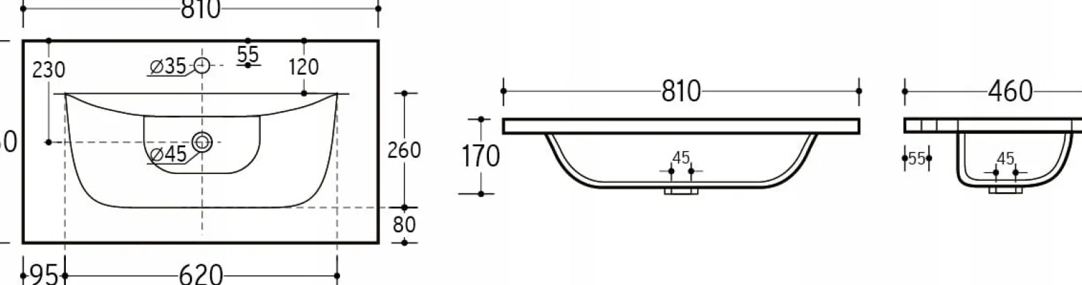Szafka łazienkowa TALIA CASELLA 82-80 DĄB z białą umywalką 80 cm