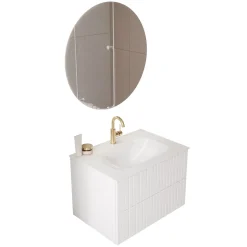 Szafka łazienkowa wisząca ESPEJO 76 cm z lustrem