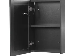 Szafka łazienkowa wisząca lustro LED czarna