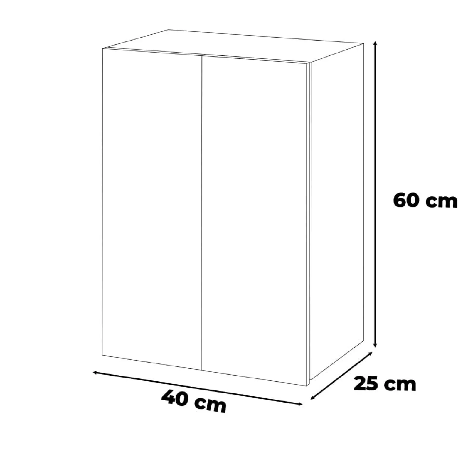 Szafka łazienkowa wisząca nad umywalkę 40cm hugo biały mat