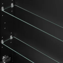 Szafka Łazienkowa z Lustrem 60cm 1 Drzwi Czarny Mat Amy