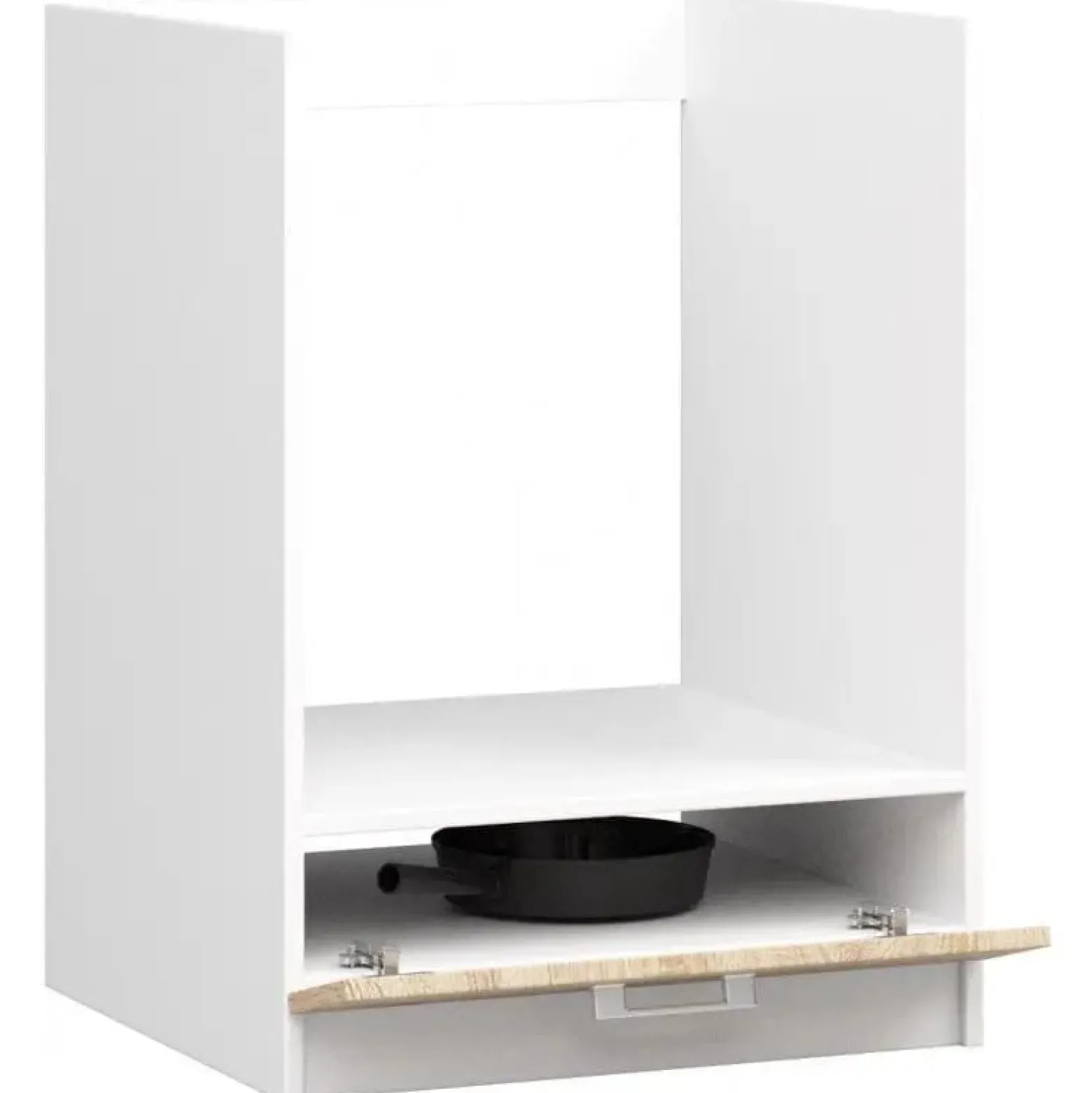 Szafka kuchenna, pod piekarnik, SARA, 60x55x82, biel, sonoma | TYLETEGOTU