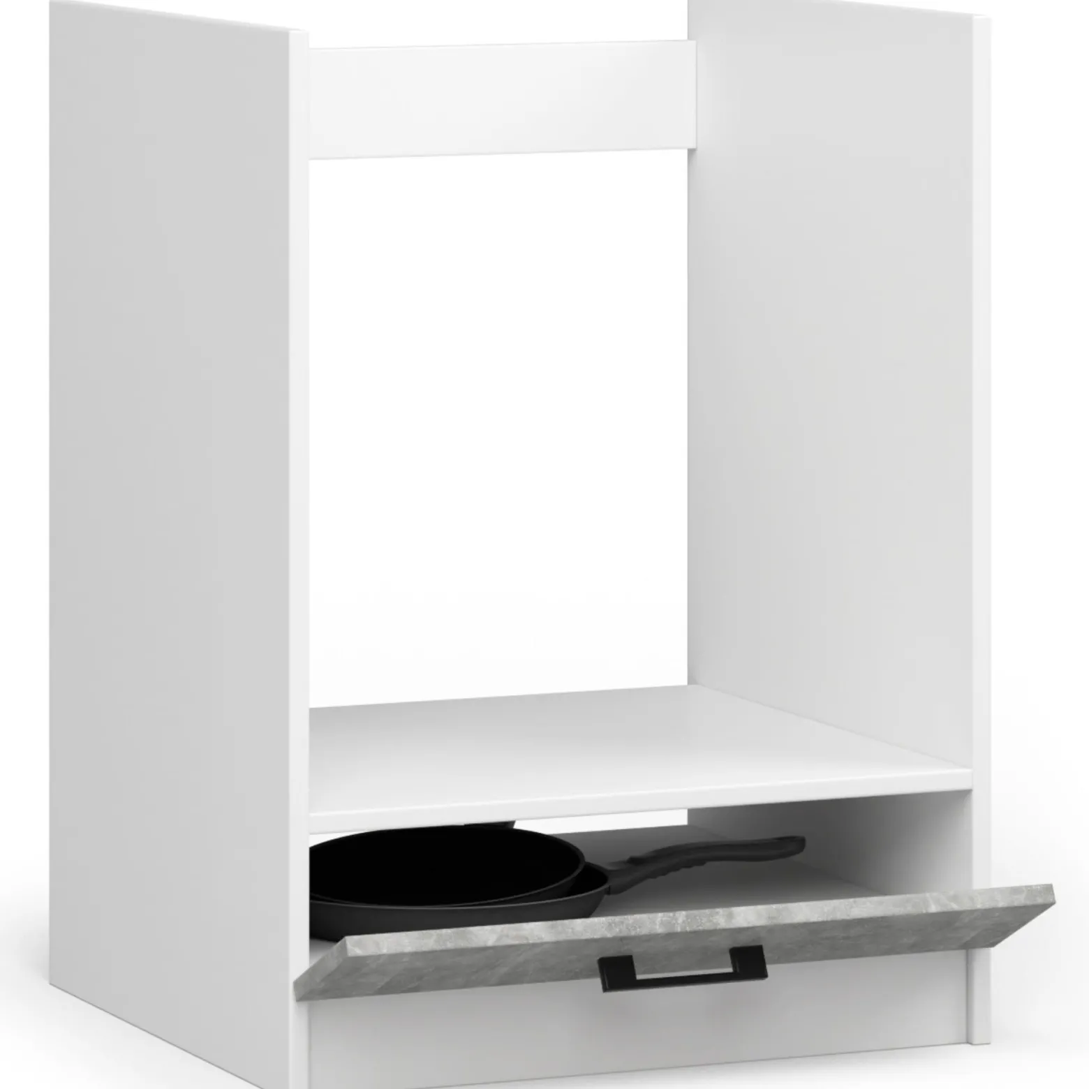 Szafka kuchenna S60 OLIWIA Biała, Beton 60x55x82 cm
