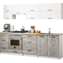 Szafka kuchenna S60 OLIWIA Biała, Beton 60x55x82 cm