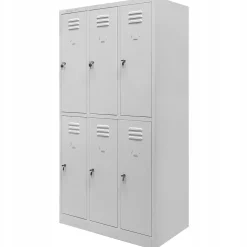 Szafka Metalowa Ubraniowa Socjalna BHP 180x90x50cm Szary Mega-M