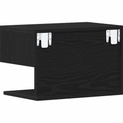 Szafka Nocna Czarna Komoda Stolik Półka Nocna Do Sypialni 46 x 29.5 x 30 cm