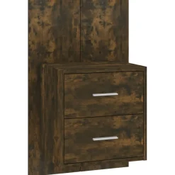 Szafka Nocna Stolik Komoda Brązowa Wisząca Do Sypialni 48,5x32,5x80 cm