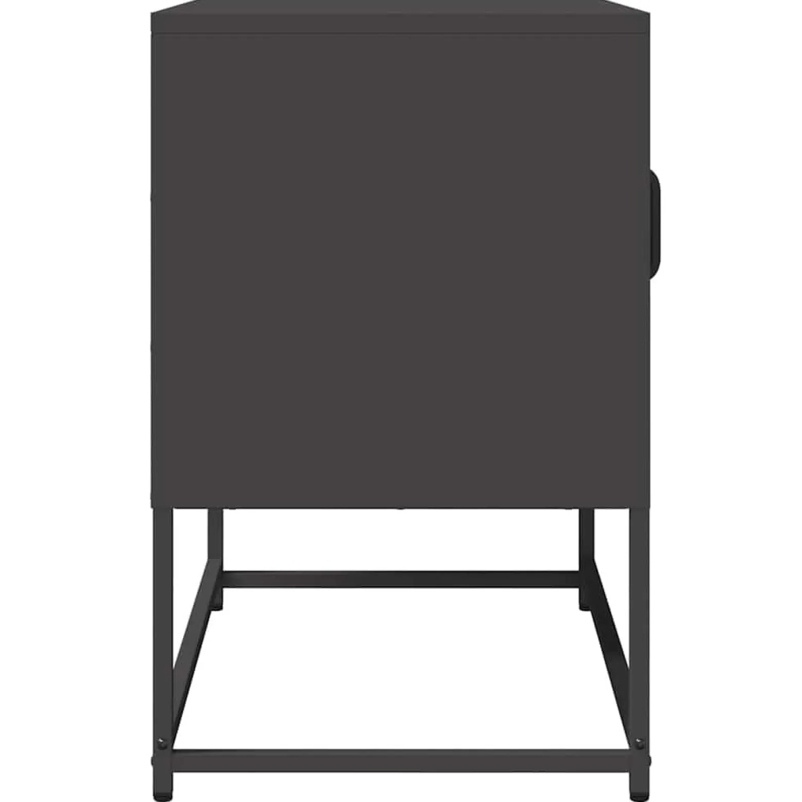 Szafka Pod Telewizor Czarna Półka Szafka RTV Stalowa 68x39x60.5 cm