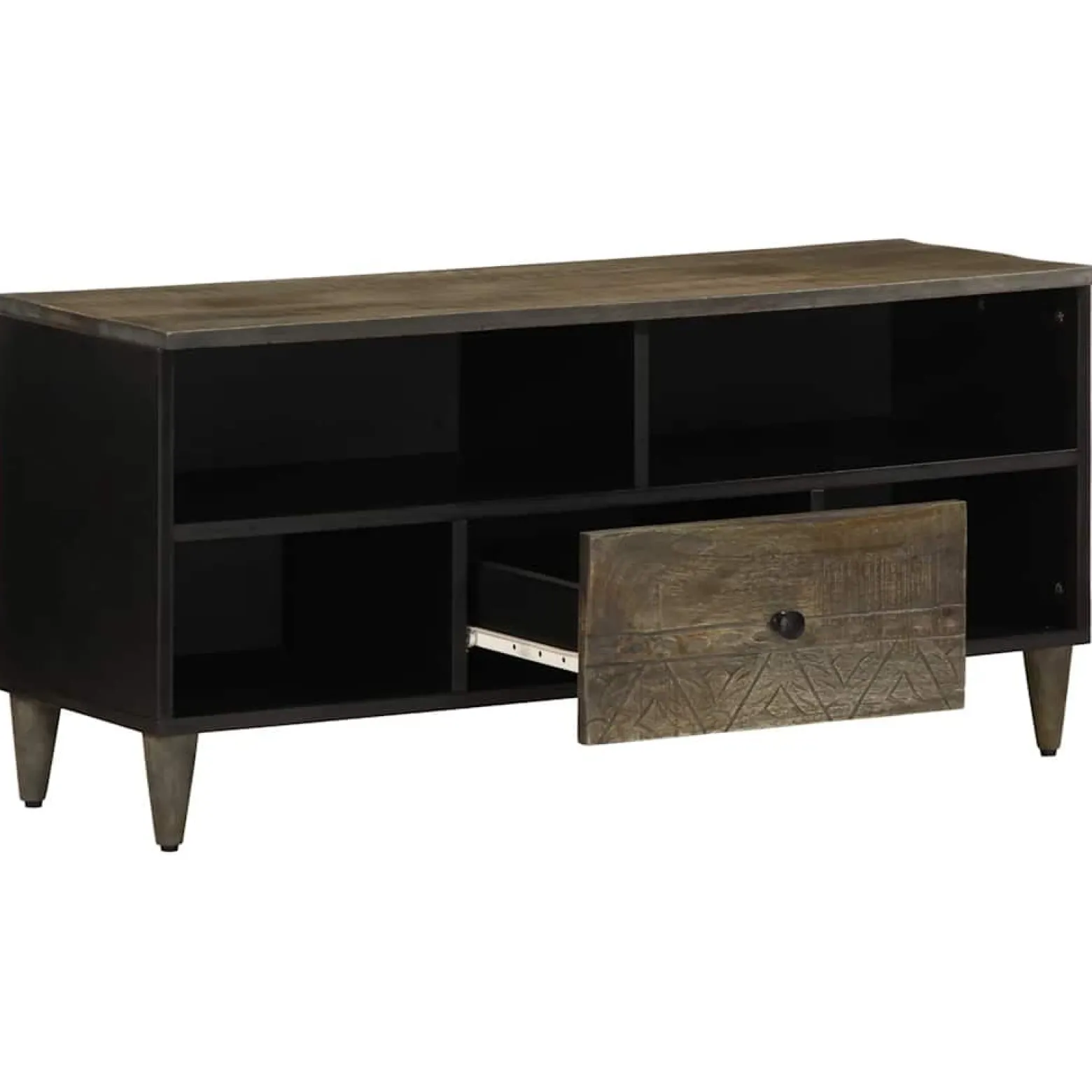 Szafka Pod TV Szafka Pod Telewizor RTV Drewniana Półka 100x33x46 cm