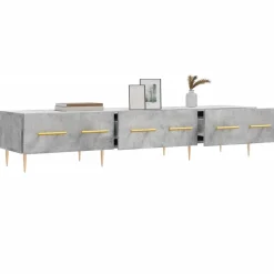 Szafka pod TV szarość betonu 150x36x30 cm