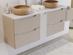 Szafka Pod Umywalkę 50 cm Wisząca RYFLE 2D MDF NOVA KASZMIR
