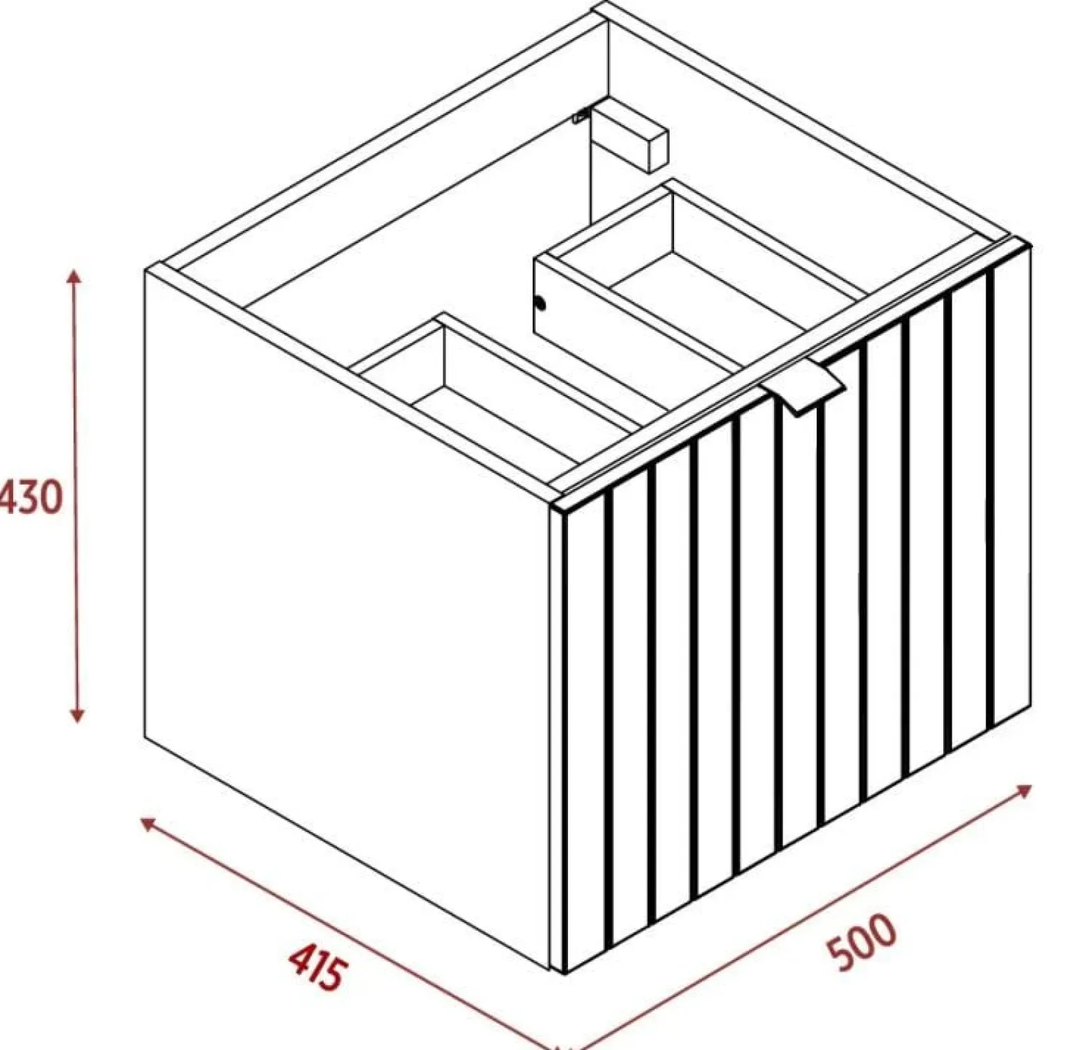 Szafka pod umywalkę HARMO 50 cm kaszmir półmat bez umywalki