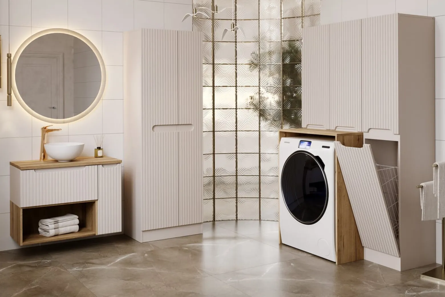 Szafka pod Umywalkę Nova Cashmere 80cm z Blatem