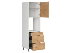 Szafka pod zabudowę piekarnika Hamper 60 cm z szufladami dąb lancelot