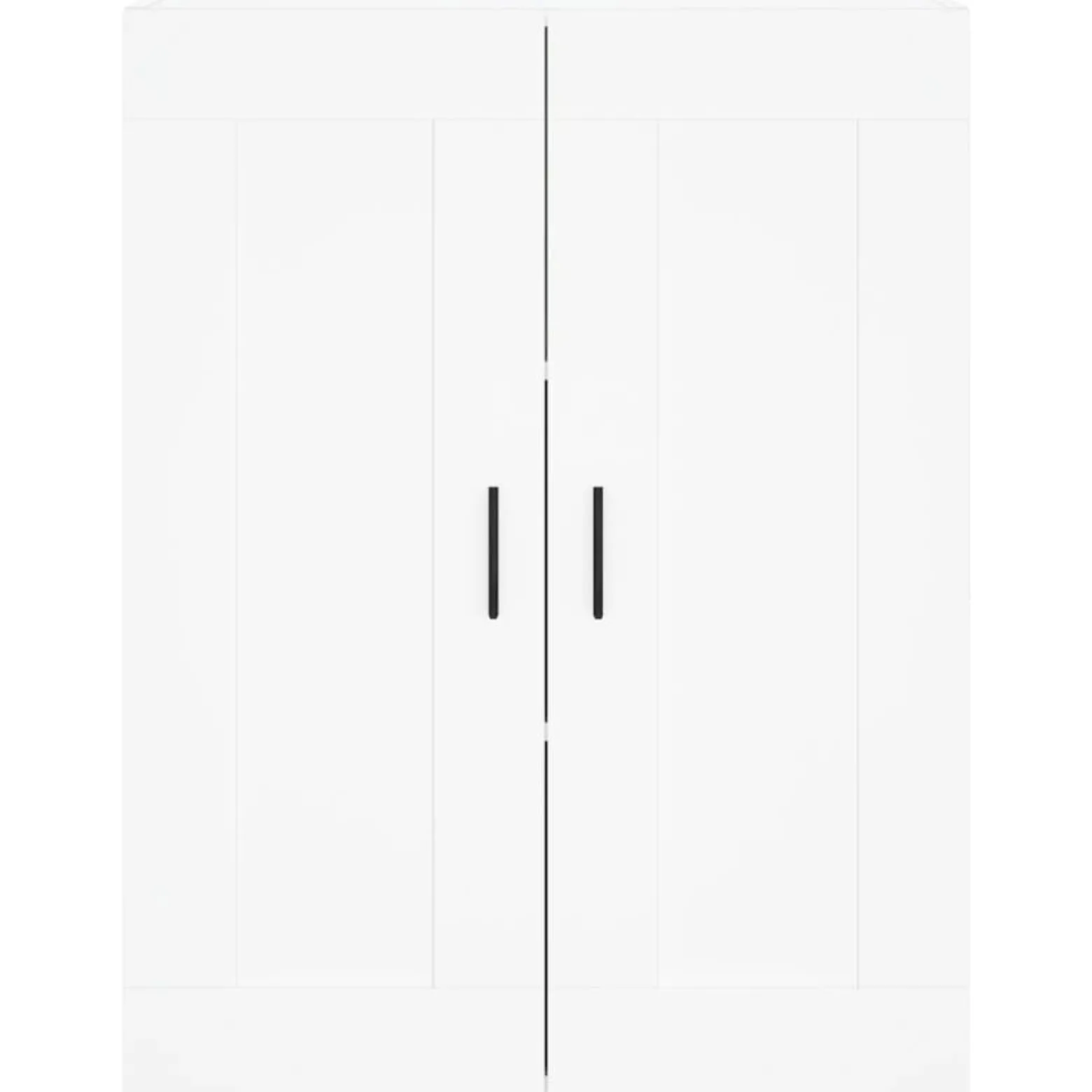 Szafka Regał Witrynka Biała z Drzwiami 69.5x34x180 cm do Salonu Pokoju