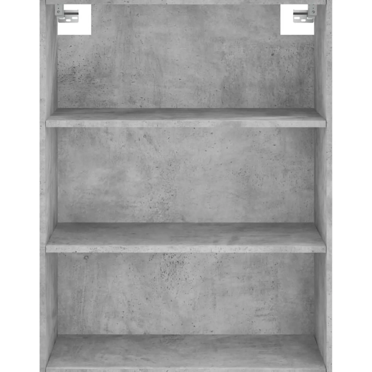 Szafka Regał Witrynka Szara Beton z Drzwiami 69.5x34x180 cm do Salonu