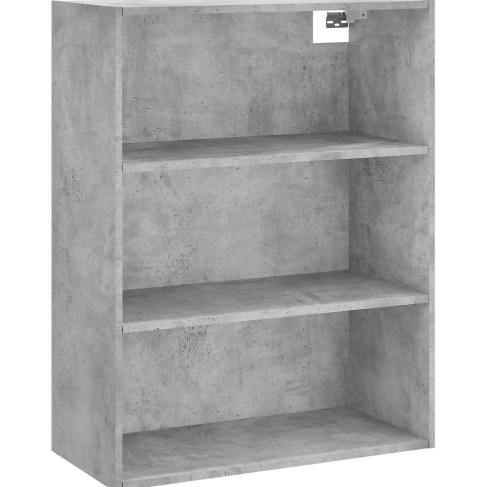 Szafka Regał Witrynka Szara Beton z Drzwiami 69.5x34x180 cm do Salonu