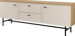 Szafka RTV 180 cm z 2 drzwiami i 2 szufladami EVORIA