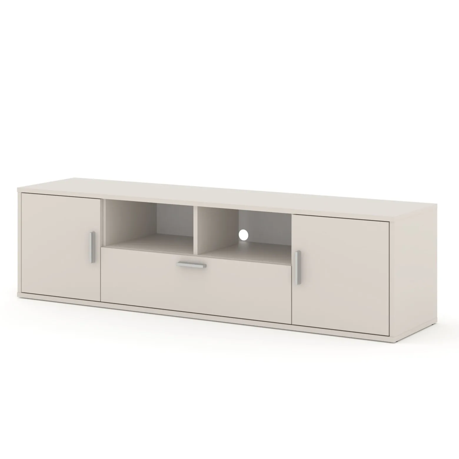Szafka RTV BLANCA 150 cm kaszmir stolik pod telewizor + LED RGB
