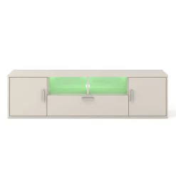 Szafka RTV BLANCA 150 cm kaszmir stolik pod telewizor + LED RGB