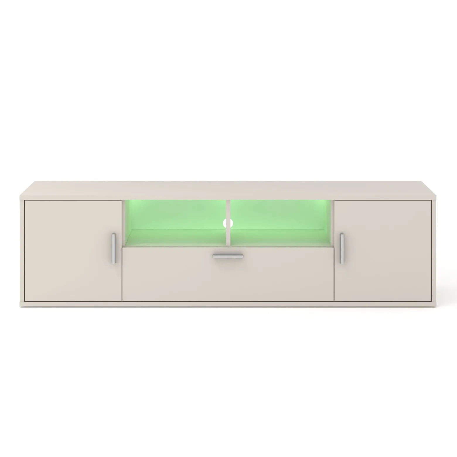 Szafka RTV BLANCA 150 cm kaszmir stolik pod telewizor + LED RGB