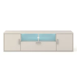 Szafka RTV BLANCA 150 cm kaszmir stolik pod telewizor + LED RGB