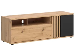 Szafka RTV Vabres 135 cm z drzwiami i szufladą dąb artisan lamele