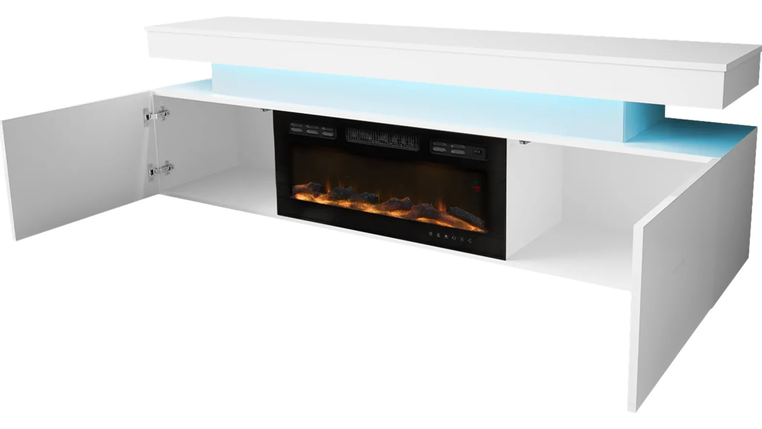 Szafka RTV z kominkiem Glossa EF 2D 190
