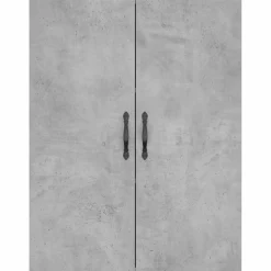 Szafka Szara Beton z Drzwiami 69.5x34x180 cm do Salonu Pokoju