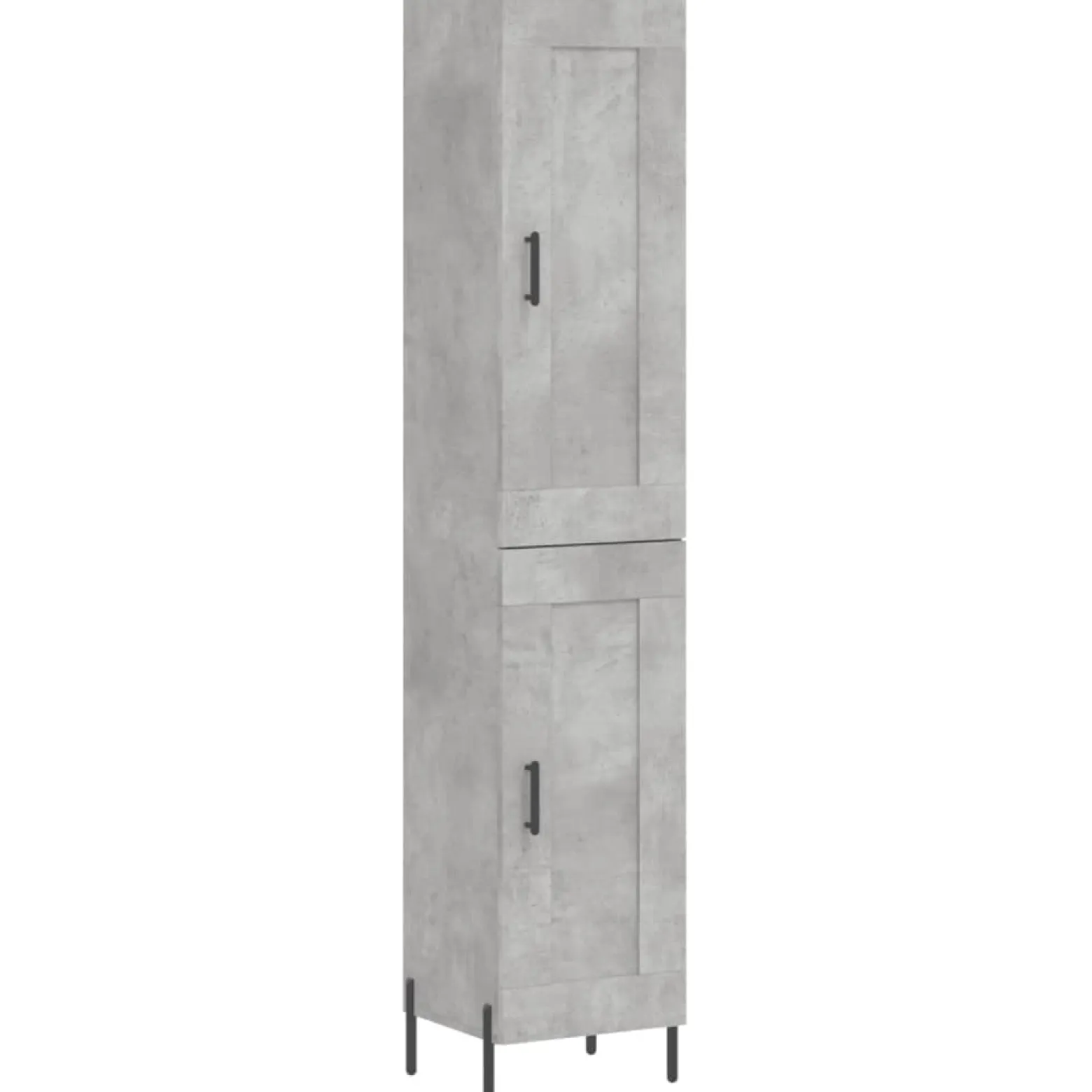 Szafka Szara z Drzwiami 34.5x34x180 cm do Salonu Pokoju Sypialni