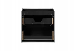 Szafka Z Umywalką 60 cm BLAT DĄB Szuflady Ryfle NOVA BLACK