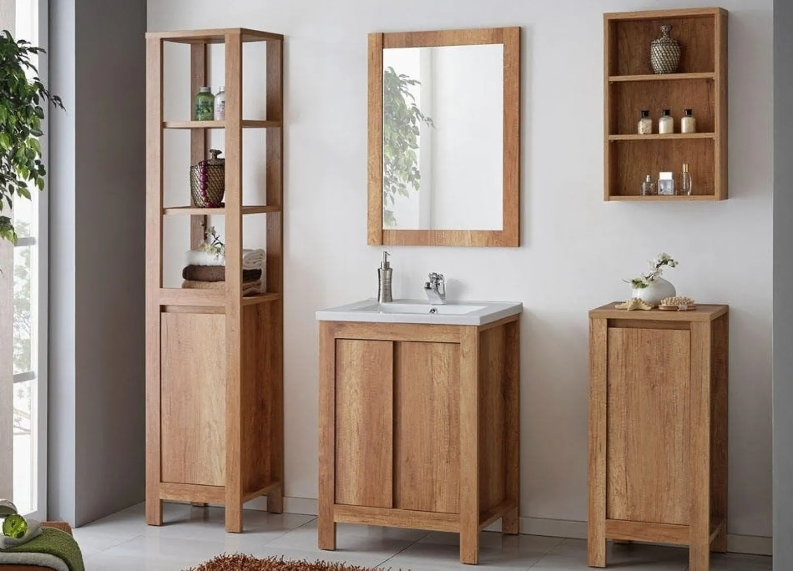 Szafka z umywalką 60 cm Classic Oak