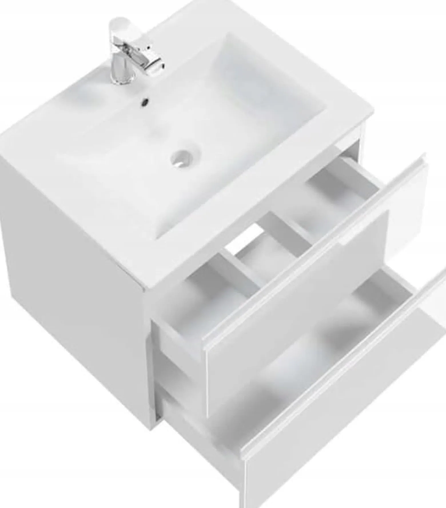 Szafka łazienkowa biała 60x50cm wisząca komoda pod umywalkę