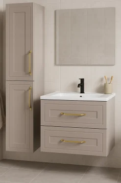 Szafka łazienkowa kaszmir 60 cm FREZOWANY Front