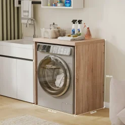 Szafka łazienkowa nad pralkę suszarkę słupek regał zabudowa agd brąz 66 cm