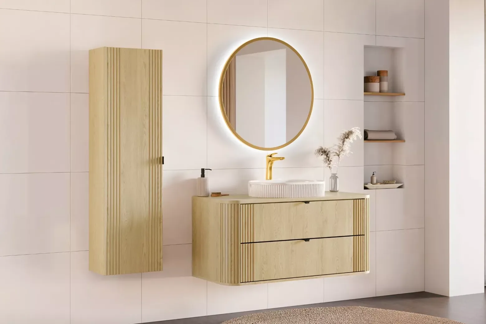 Szafka łazienkowa OVALIA CREMONA 1D 40 cm dąb cremona