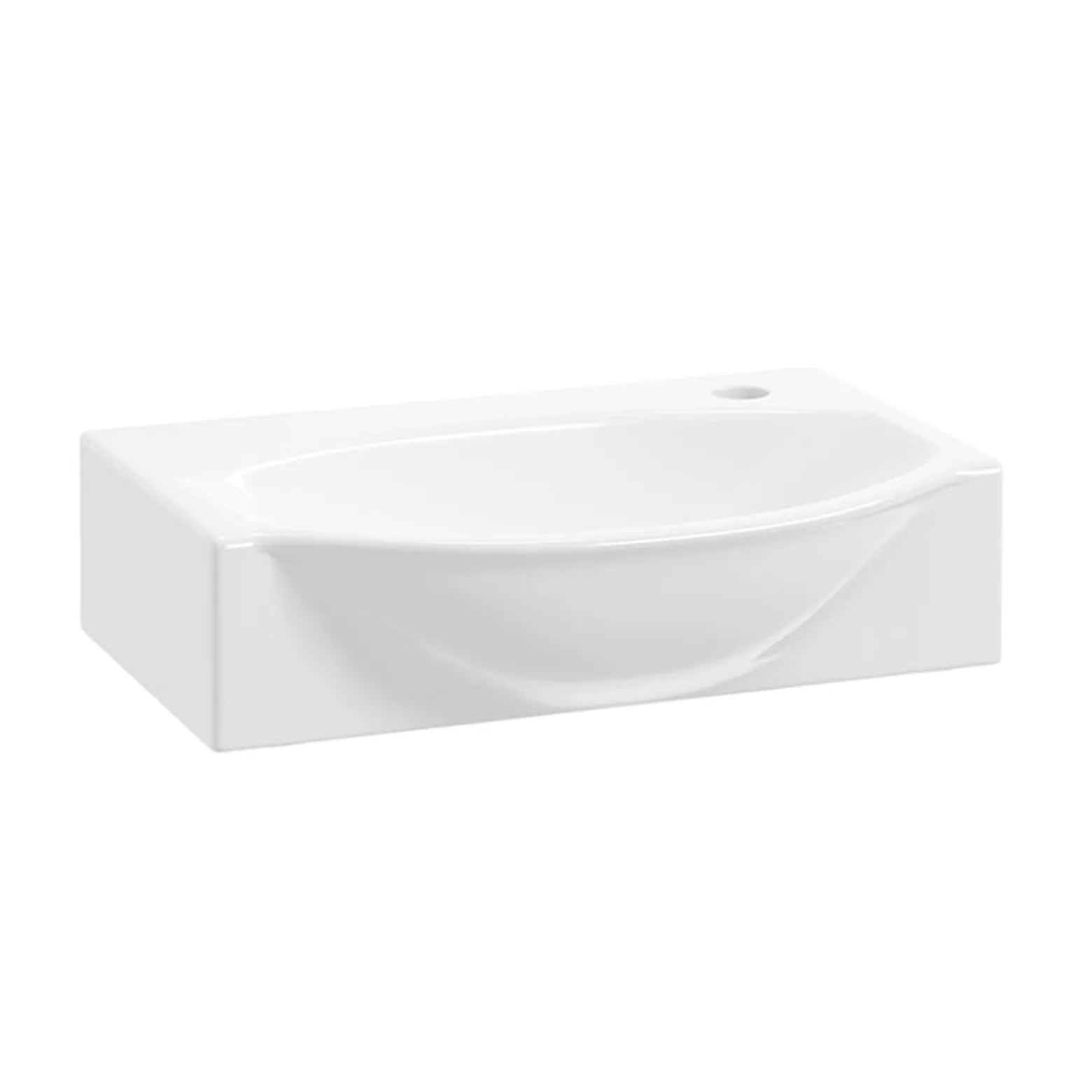 Szafka łazienkowa Stojąca 40 x 22 cm z Umywalką Czarna Matowa Bateria Mała