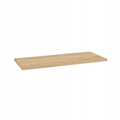 Szafka Łazienkowa Wisząca Biała z Blatem Dąb Złoty 60 cm Front Połysk