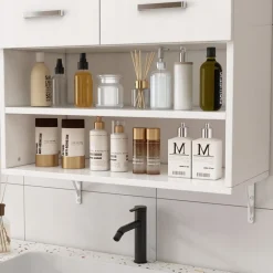 Szafka łazienkowa wisząca ścienna nad pralkę pojemne półki regał loft 64 cm