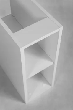 Szafka Łazienkowa Wisząca Dwudrzwiowa Kaszmir Blat Regał Biały 140X46 Cm
