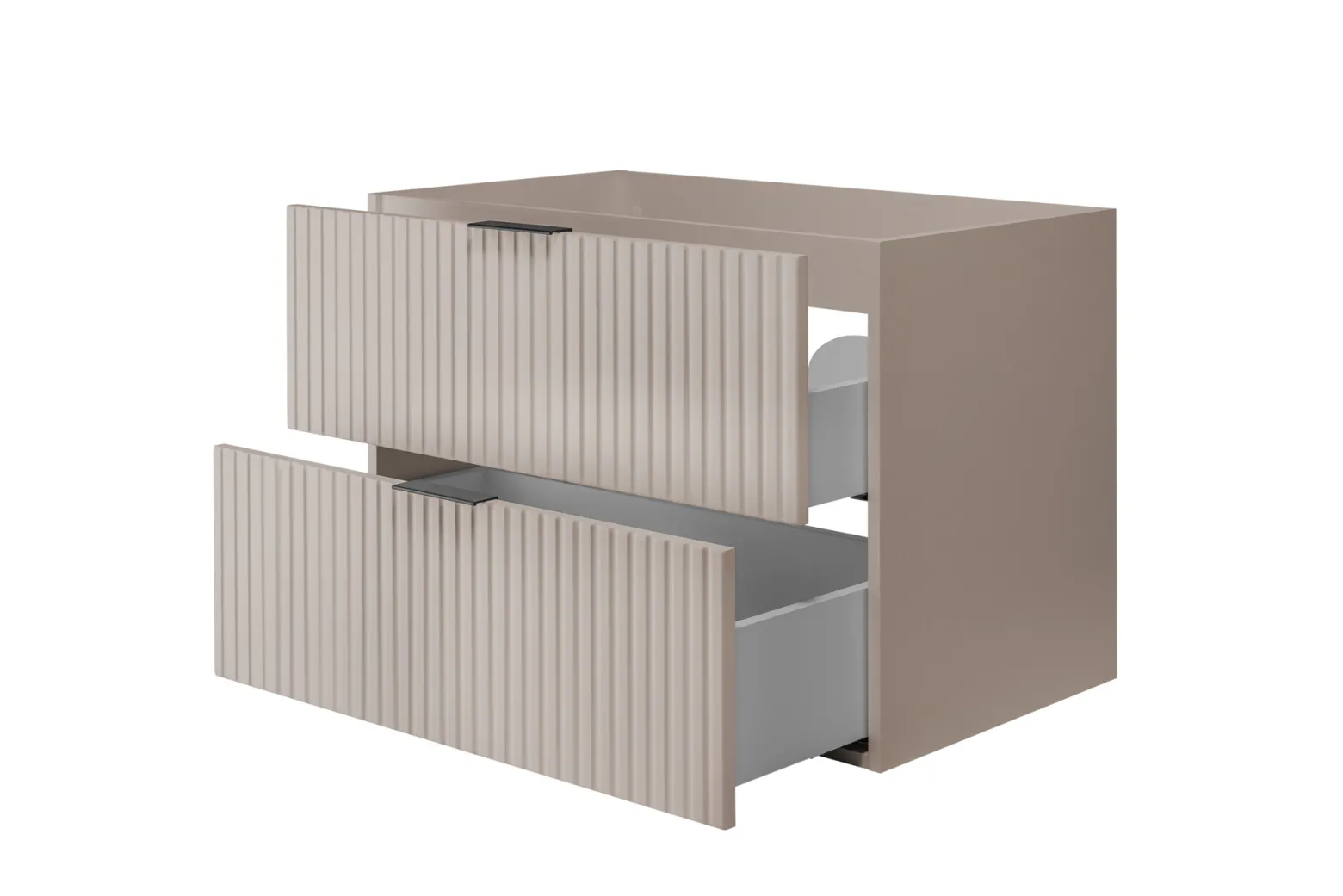 Szafka łazienkowa wisząca, kaszmir / blat marmur (MDF), 180 x 57 x 46 cm