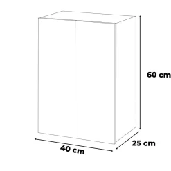 Szafka łazienkowa wisząca nad umywalkę 40cm hugo biały mat