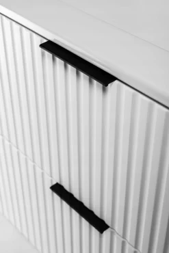Szafka Łazienkowa Wisząca Pod Umywalkę 160X46 Cm Flisan Biała Fronty Mdf