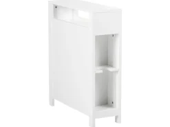Szafka łazienkowa z koszami 20 x 70 cm MDF biała