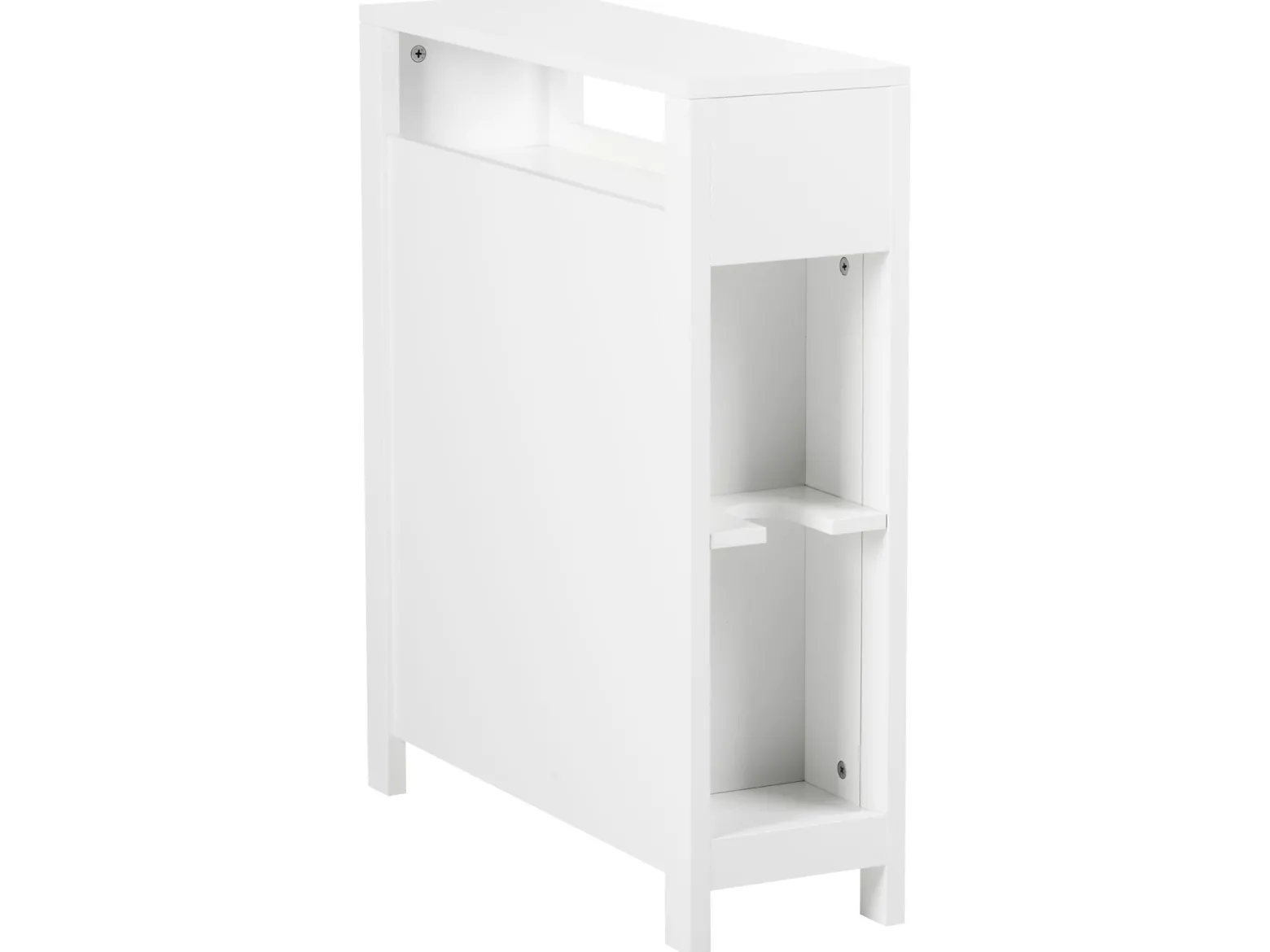 Szafka łazienkowa z koszami 20 x 70 cm MDF biała